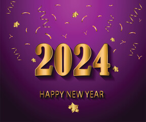 2024 Happy New Year background for your seasonal invitations, festive posters, greetings cards.