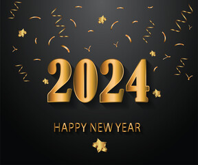 2024 Happy New Year background for your seasonal invitations, festive posters, greetings cards.