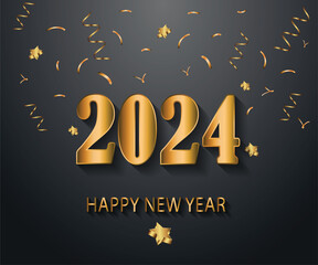 2024 Happy New Year background for your seasonal invitations, festive posters, greetings cards.