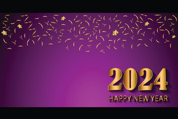 2024 happy new year background for your seasonal invitations, covers, festive posters greetings cards.