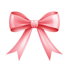 Vector Pink Ribbon. Pink Ribbon Clipart. Colorful Ribbon Element. Ribbon Illustration.