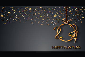 Fototapeta na wymiar 2024 happy new year background for your seasonal invitations, covers, festive posters greetings cards.