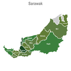 malaysia map sarawak