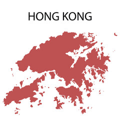 country map hong kong - obrazy, fototapety, plakaty