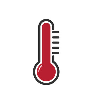 Thermometer Icon Vector Design on White Background