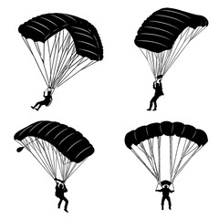 paragliding in the sky - obrazy, fototapety, plakaty