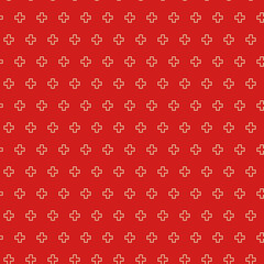 Christmas Geometric Pattern with Stars in Red and Golden