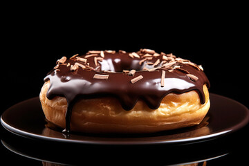 Decadent Delight: Irresistible Chocolate Donut Temptation. Ai Generative