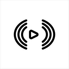 Live streaming icon. Online broadcast symbol. isolated on white background