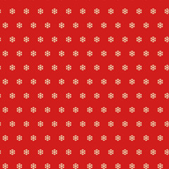 Christmas Geometric Pattern with Snowflakes in Red and Golden