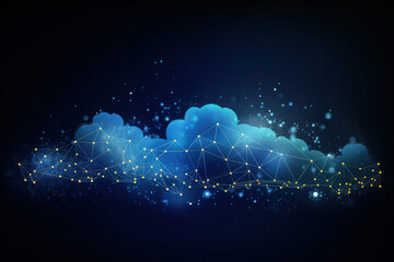 Abstract futuristic background Data Transfer or storage. Time data processing and reducing latency Technology concept. Futuristic cyberspace background.