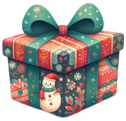 An adorable gift box isolated on white.