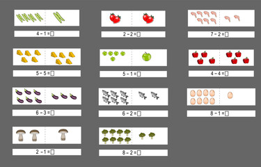 Maths activity sheet, subtraction to 10, further education