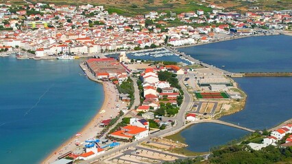 Pag - Croatia - Aerial view over the city