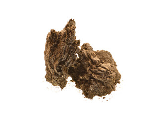 crushed sunflower seeds isolated on white background