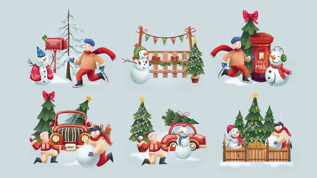Christmas Scenes Animated Loops