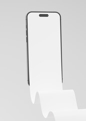 Long scroll smartphone screen, use for design presentation mockup 