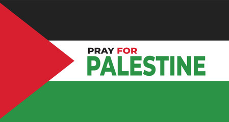 Pray for Palestine Vector Illustration, Palestine will be free, Support Palestine, guza war