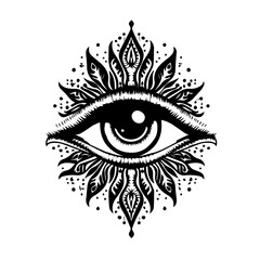 Celestial Magical Eye - Vector Illustration