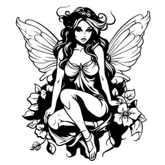 Floral Fairy - Vector Illustration