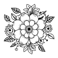 Flower Art - Vector Illustration