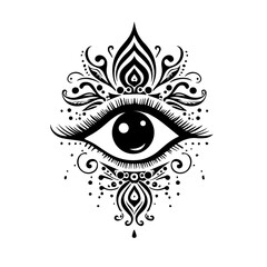 Celestial Magical Eye - Vector Illustration