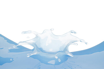 realistic water splash element 3d rendering