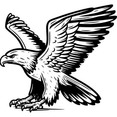 Eagle icon hand drawn vector design illustration