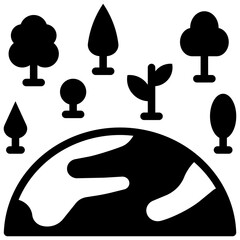 biodiversity glyph style icon