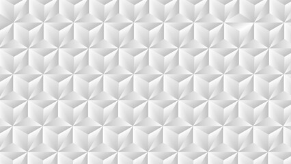 White 3D Wall Geometric Pattern Texture Background. Vector illustration, seamless pattern
