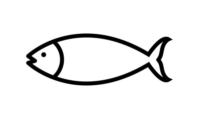 Simple Fish Line Art Logo