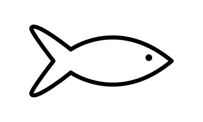 Simple Fish Line Art Logo