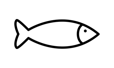 Simple Fish Line Art Logo