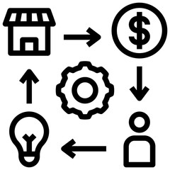 business planning outline style icon