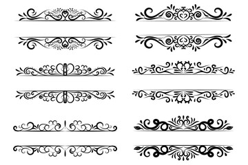 Swirl, scroll and divide,Royal title fram border design,set of border frame,Vector vintage royal title border or text frame ornament elements, Luxury vintage Border wedding invitation card
