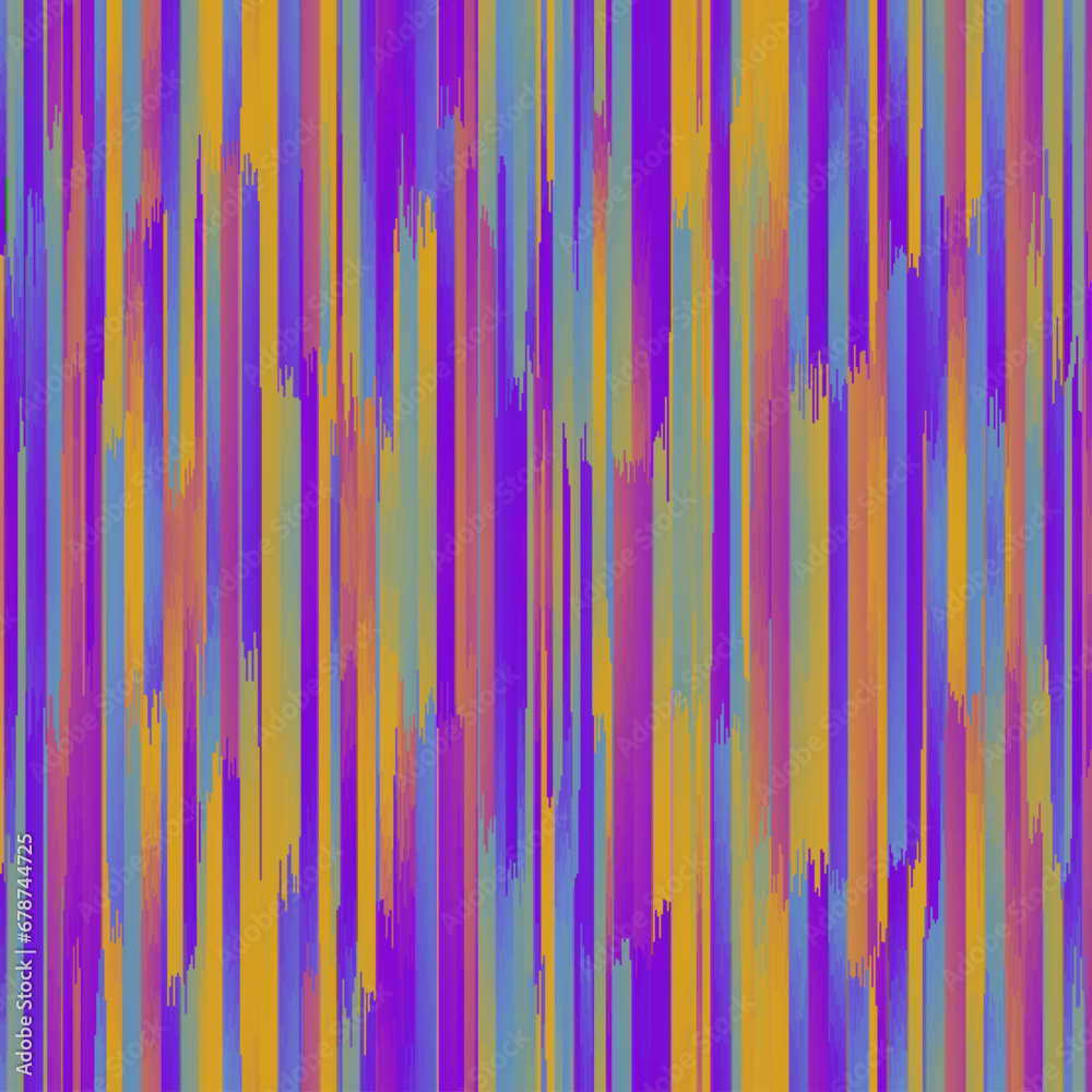 Poster Seamless striped pattern in Aztec style. Folk embroidery.. Aztec ikat style. Seamless vector image. Thin lines