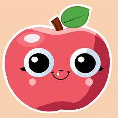 red apple cartoon