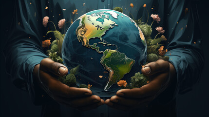 The image represents things that can be recycled, helping the environment and loving the planet.