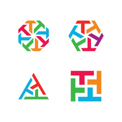 T logos, Custom logo, Multiple T Logo.