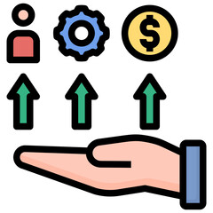 potential development filled outline style icon