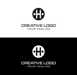 creative letter logo h desain vektor