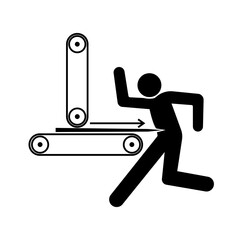 Kickback Hazard Black Icon,Vector Illustration, Isolate On White Background Label. EPS10