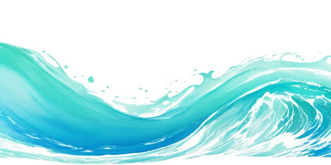 Transparent abstract soft blue and green abstract water color ocean wave texture background. Banner Graphic Resource as background for ocean wave and water wave abstract graphics  © The Alpha