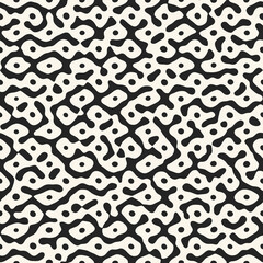 Monochrome Ethnic Maze Mottled Textured Pattern