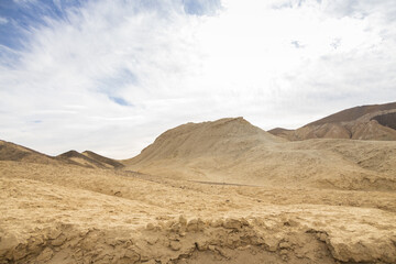 Fototapeta na wymiar Rock formations at 20 Mule Team Canyon at Death Valley National Park, California