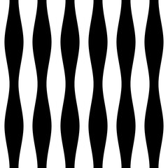 Wavy lines ornament. Seamless pattern. Jagged stripes motif. Waves ornate. Curves image. Linear background. Geometrical digital paper, textile print, web design, striped illustration. Vector art.