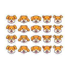 Petshop Cute Dog Logo Icon Vector Design Template