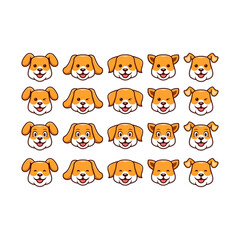 Obraz premium Petshop Cute Dog Logo Icon Vector Design Template