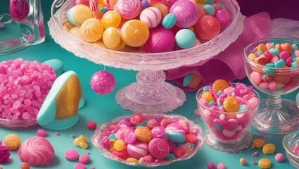 Fototapeta na wymiar different candies