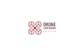 Template logo design solution for drone service, drone shop, drone store